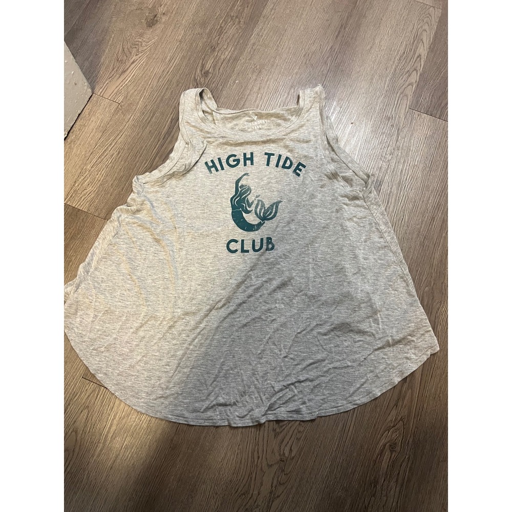 American Eagle Soft & Sexy High Tide Club Mermaid Tank Top Gray Medium